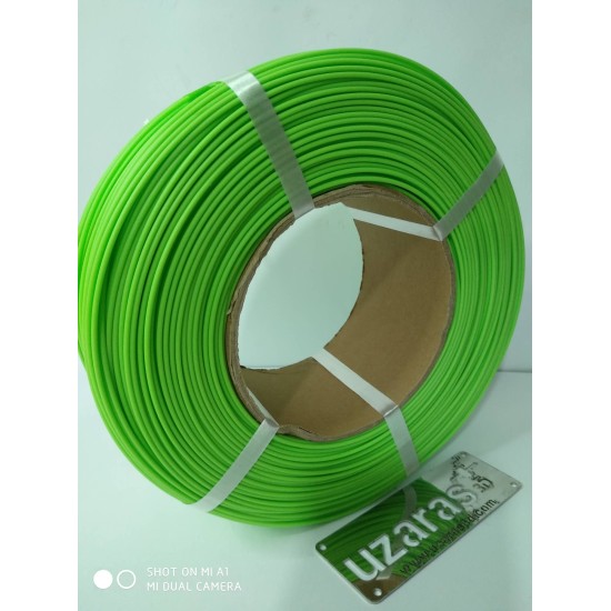UZARAS 1.75 mm Pik Yeşil  Eco PLA Plus Filament 1000Gr Makarasız