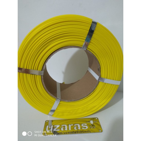 UZARAS 1.75 mm Sarı Eco PLA Plus Filament 1000Gr Makarasız