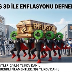UZARAS ™ 1.75 mm Solid Gri Pla Filament 1000gr Ams Uyumlu UZARAS ™ 1.75 mm Solid Gri Pla Filament 1000gr Ams Uyumlu