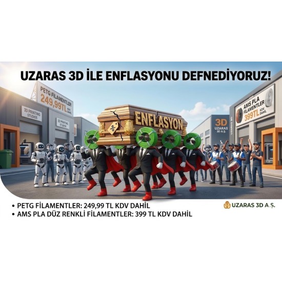 UZARAS ™ 1.75 mm Solid Sarı Pla Filament 1000gr Ams Uyumlu UZARAS ™ 1.75 mm Solid Sarı Pla Filament 1000gr Ams Uyumlu