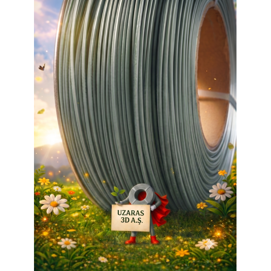 UZARAS ™ 1.75 mm Solid Gri Pla Filament 1000gr Ams Uyumlu