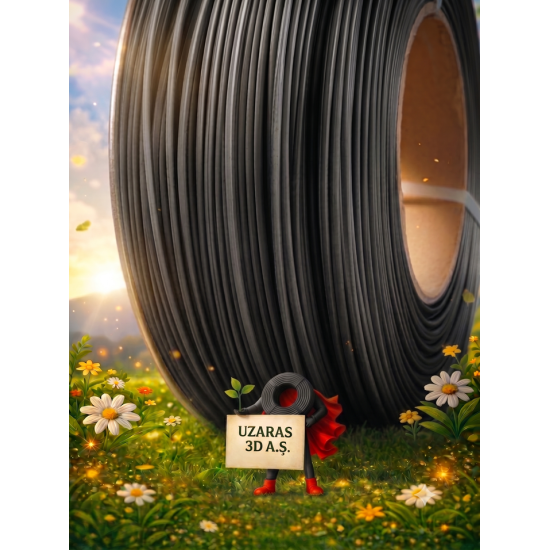 UZARAS ™ 1.75 mm Solid Siyah Pla Filament 1000gr Ams Uyumlu