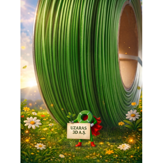 UZARAS ™ 1.75 mm Solid Yeşil Pla Filament 1000gr Ams Uyumlu