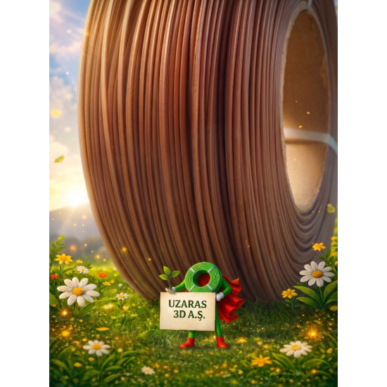 UZARAS ™ 1.75 mm Solid KahveRengi Pla Filament 1000gr Ams Uyumlu