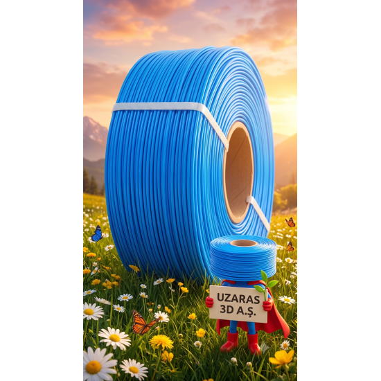UZARAS ™ 1.75 mm Solid Mavi Pla Filament 1000gr Ams Uyumlu