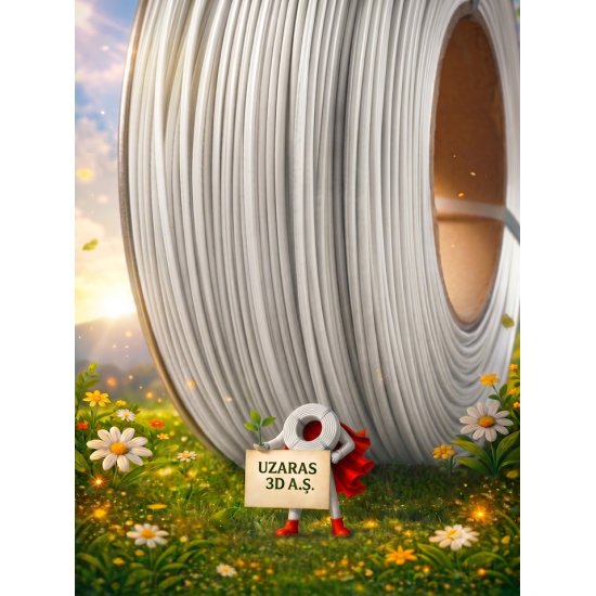 UZARAS ™ 1.75 mm Solid Beyaz Pla Filament 1000gr Ams Uyumlu