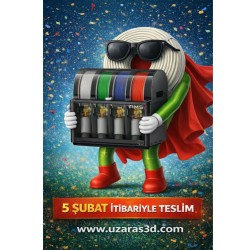 UZARAS ™ 1.75 mm Solid Gri Pla Filament 1000gr Ams Uyumlu