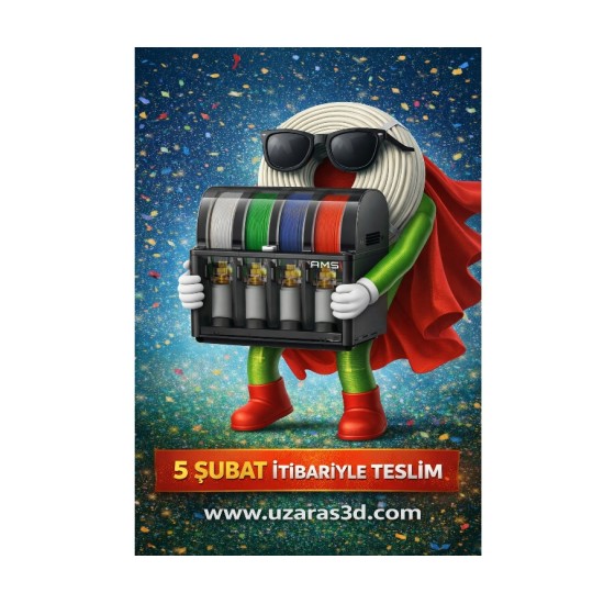 UZARAS ™ 1.75 mm Solid Gri Pla Filament 1000gr Ams Uyumlu UZARAS ™ 1.75 mm Solid Gri Pla Filament 1000gr Ams Uyumlu