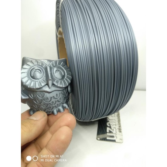 UZARAS 1.75 mm Glint Grey Pla Plus ™ Filament 1000gr Yarı Parlak Ekonomik