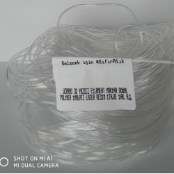 UZARAS 1.70mm Flex TPU 25D Shore Naturel Dökme Filament 250gr Yumuşak